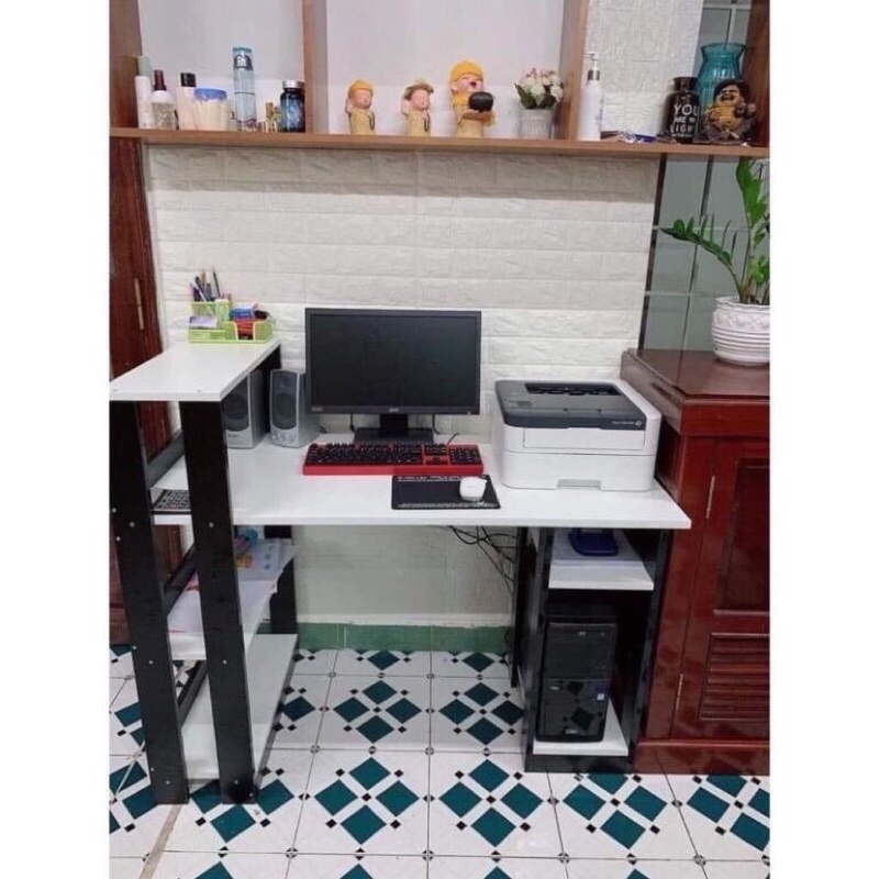 Bàn học, Bàn làm việc bằng gỗ, kèm kệ sách tiện ích