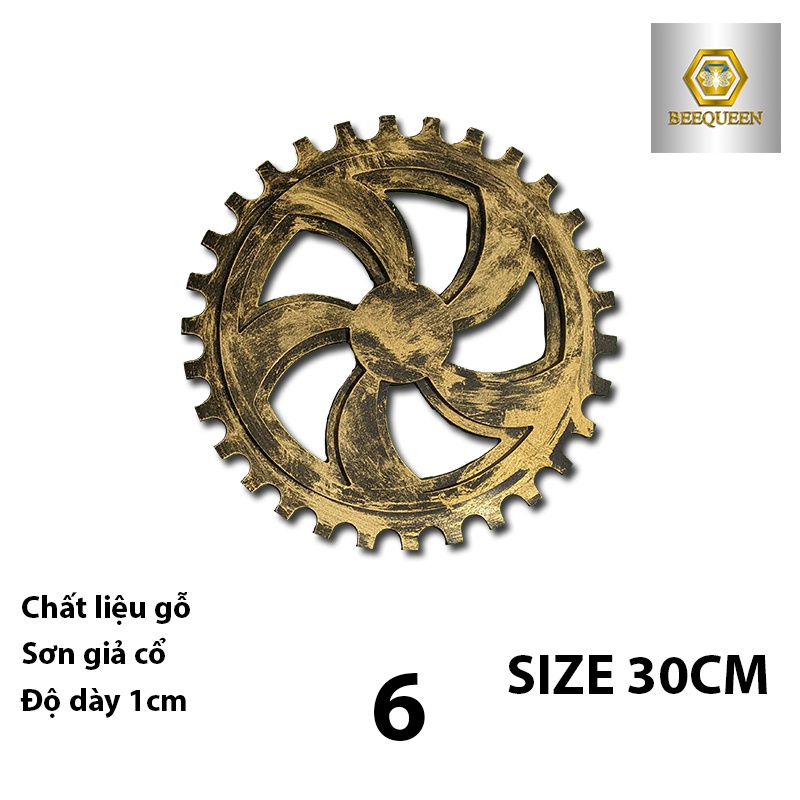 Bánh Răng Cổ Điển Treo Tường Trang Trí Quán Cà Phê Trà Chanh Trà Sữa