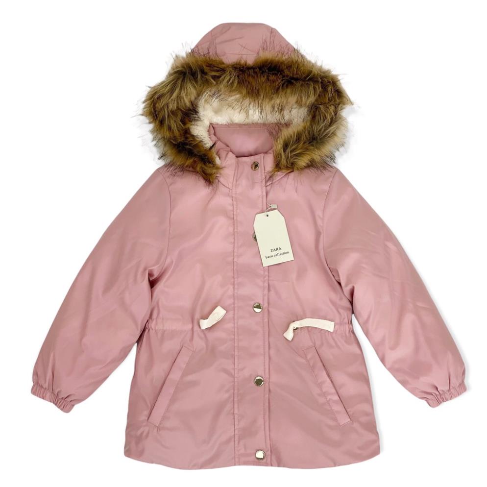 Áo phao bé gái litibaby mũ lông PZ01 size 12/18 - 4/5 Chính hãng, đổi trả 10 ngày không ưng
