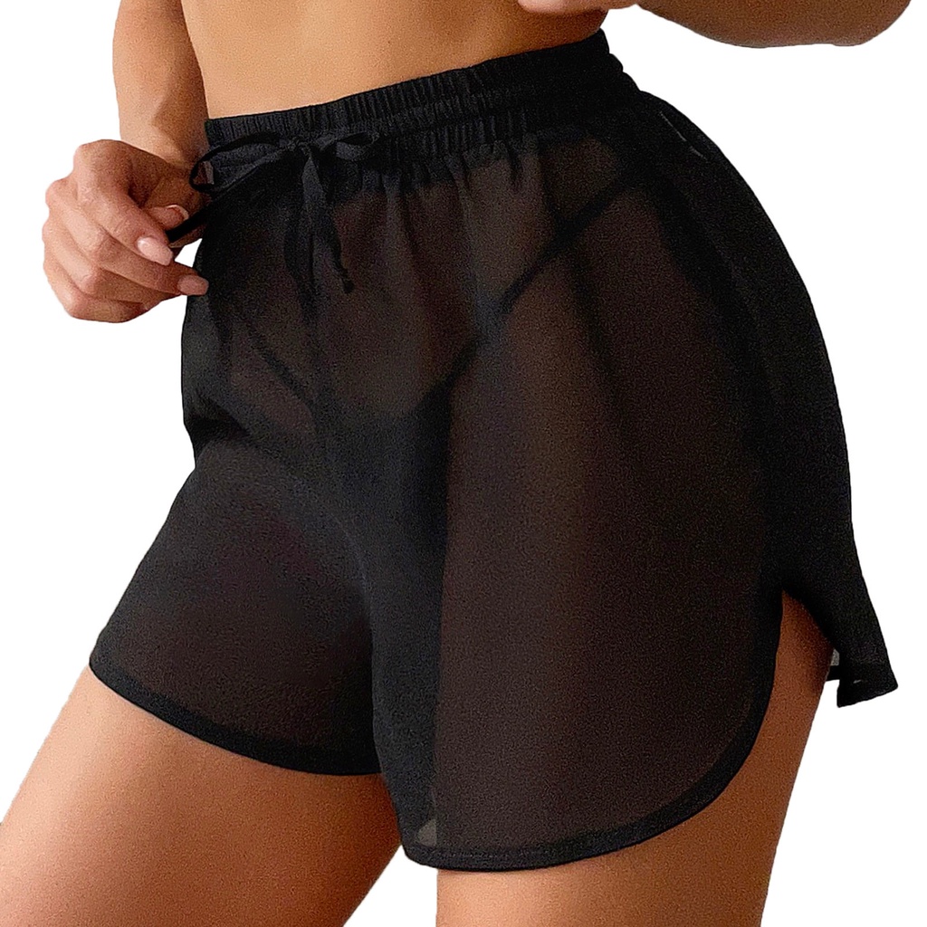 Vỏ Bọc Quần Short Đi Biển Kiểu Dây Rút Thời Trang Cho Nữ