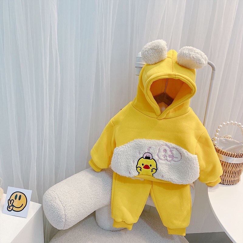 Bộ NỈ PHỐI CỪU gà cho bé mã 48060