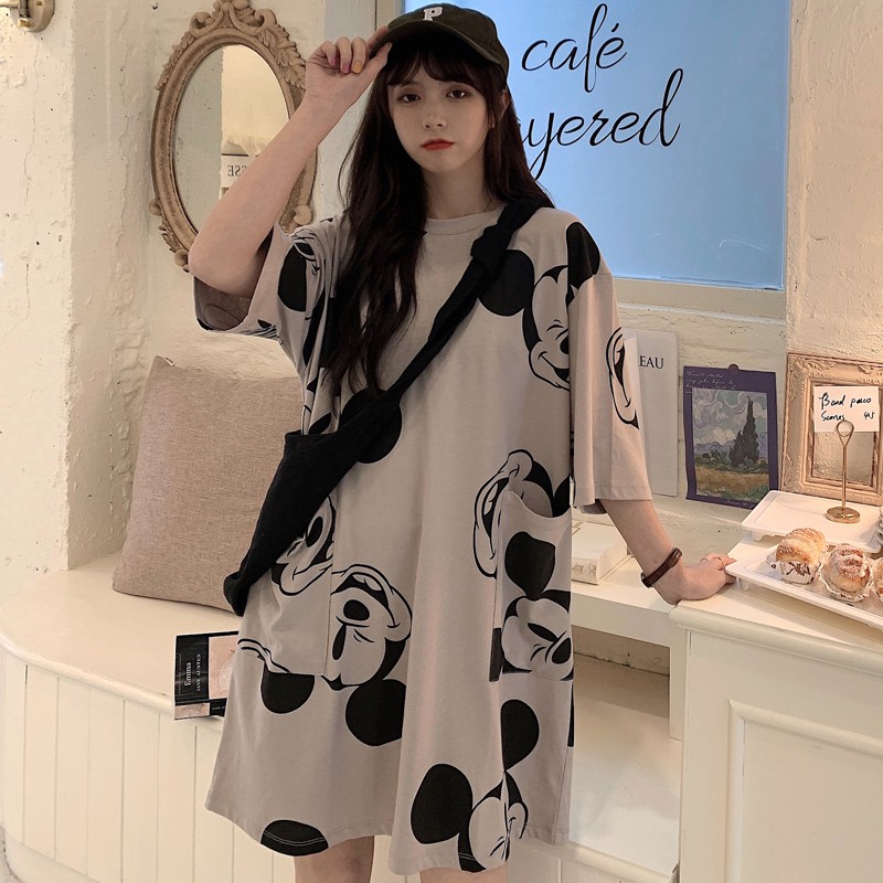 Sleep Female Summer 2021 New Short Sleeve Thin Home Clothing Korean Version Of Loose Big Chi Fat Mm Pajamas Female Home