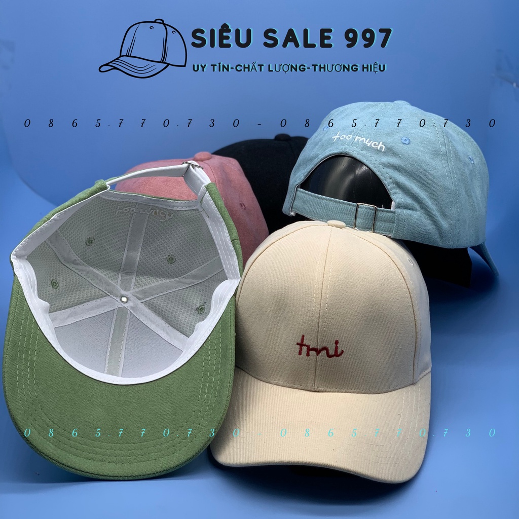 NÓN LƯỠI TRAI TMI NÓN KẾT NHUNG THÊU CHỮ NHIỀU MÀU THỜI TRANG NAM NỮ CÁ TÍNH