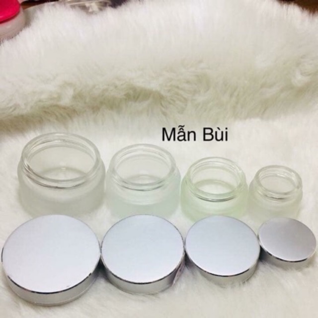 Hũ thuỷ tinh 10,20,30,50g đựng lưu huỳnh, đựng bột - phụ kiện nail