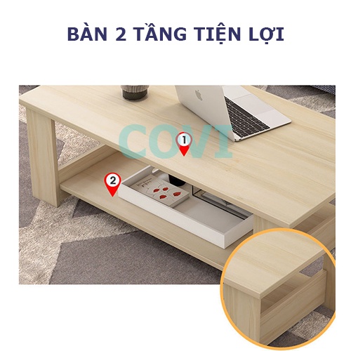 Bàn Sofa Gỗ 2 Tầng FUNA Để Ở Phòng Khách Làm Bàn Uống Trà Giải Trí Tiện Lợi Phong Cách Trẻ Trung HIện Đại - BT06