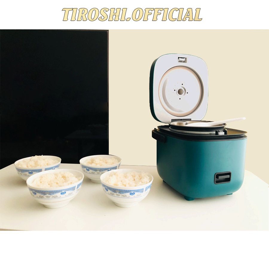 Nồi cơm điện mini đa năng Tiroshi dành cho 1 đến 2 người ăn, nồi com điện nấu cháo cho bé ăn dặm