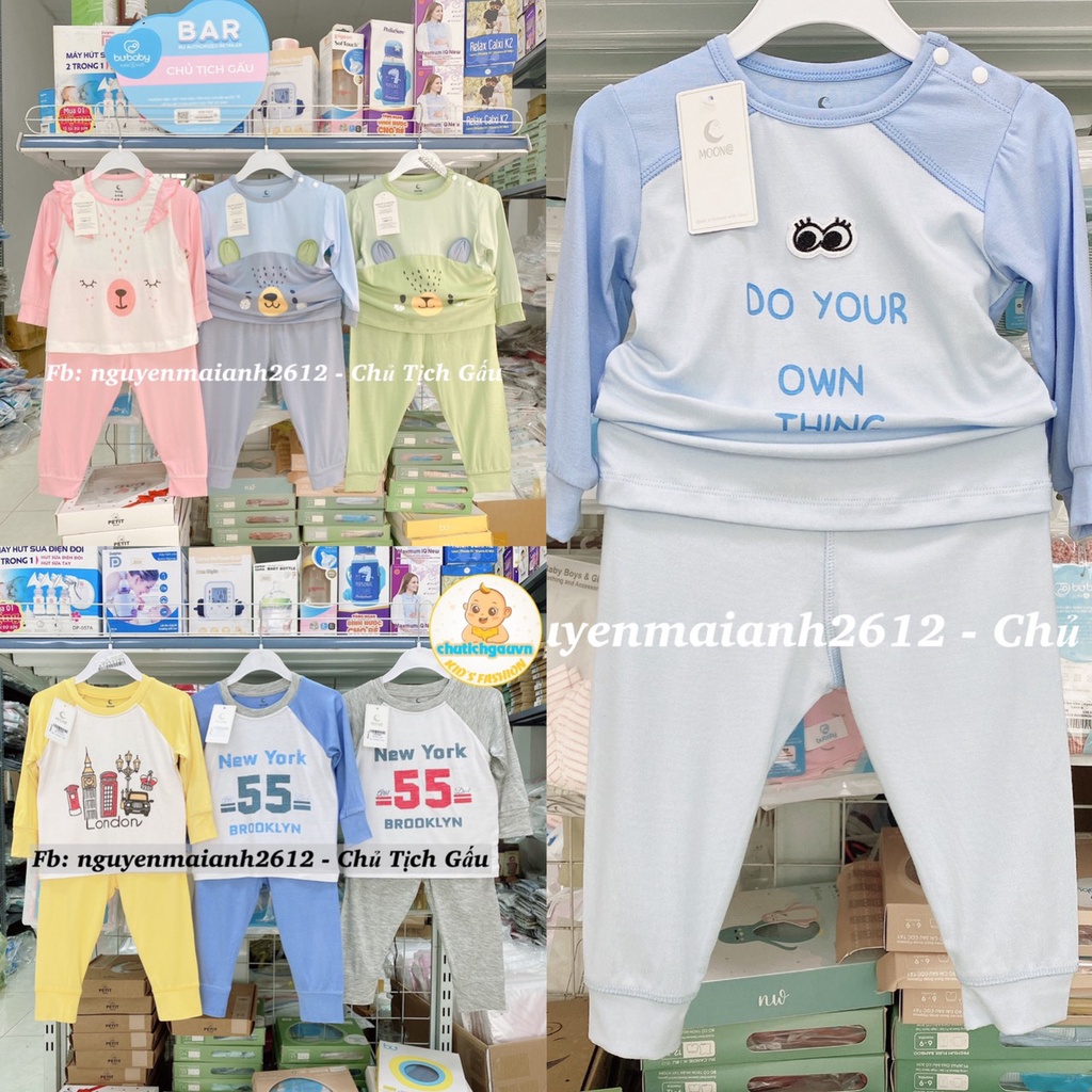 Bộ quần áo dài cài vai hãng Moon chất petit