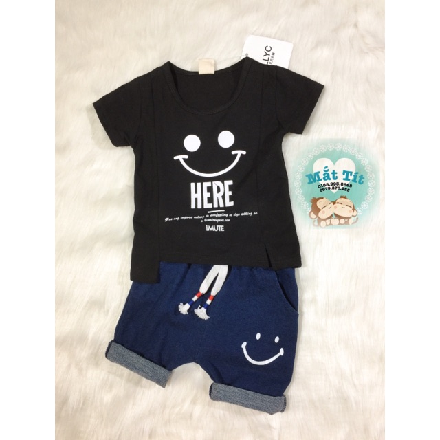 Set bộ mặt cười bé trai