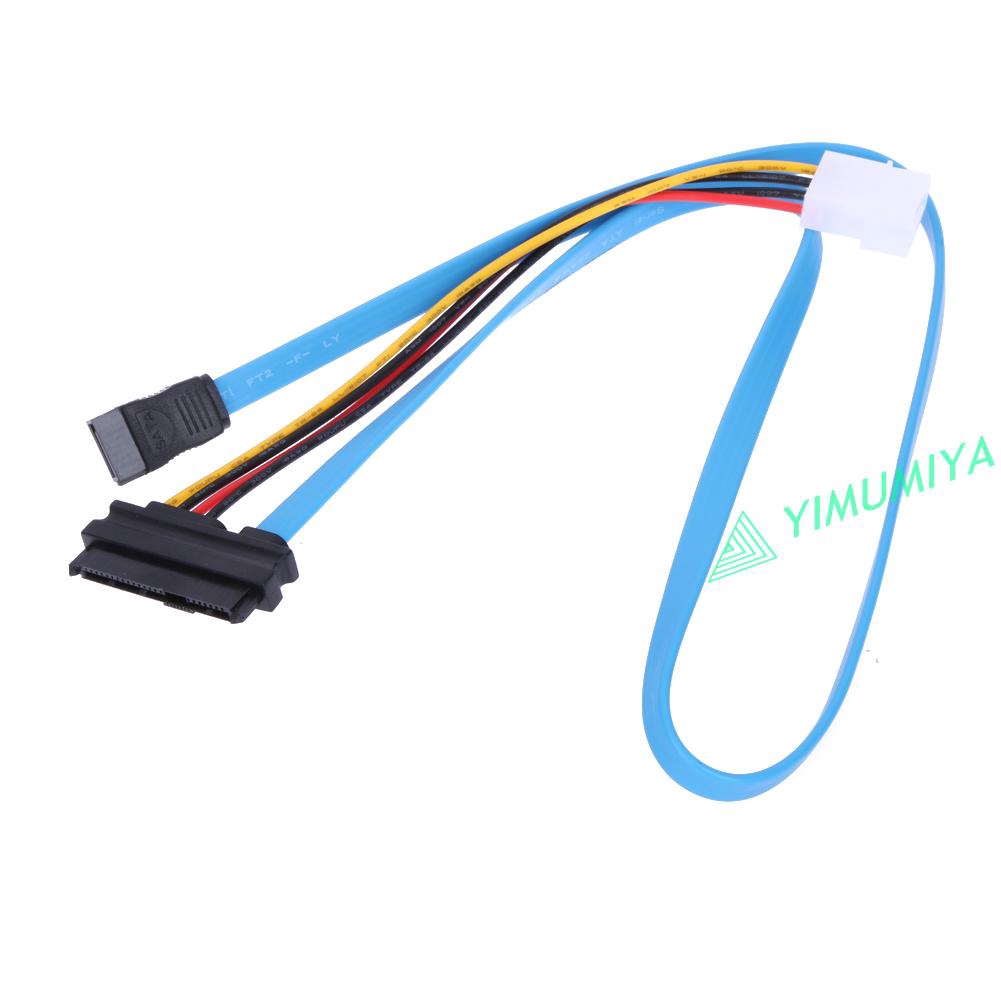YI 7 Pin SATA Serial ATA to SAS 29 Pin and 4 Pin Power Adapter Connector Cable