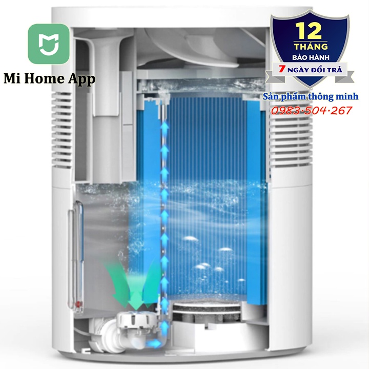 Máy phun sương tạo ẩm thông minh Mijia Pure Smart CJSJSQ01DY - Kết nối App Mi Home - Hệ thống lọc và làm sạch không khí