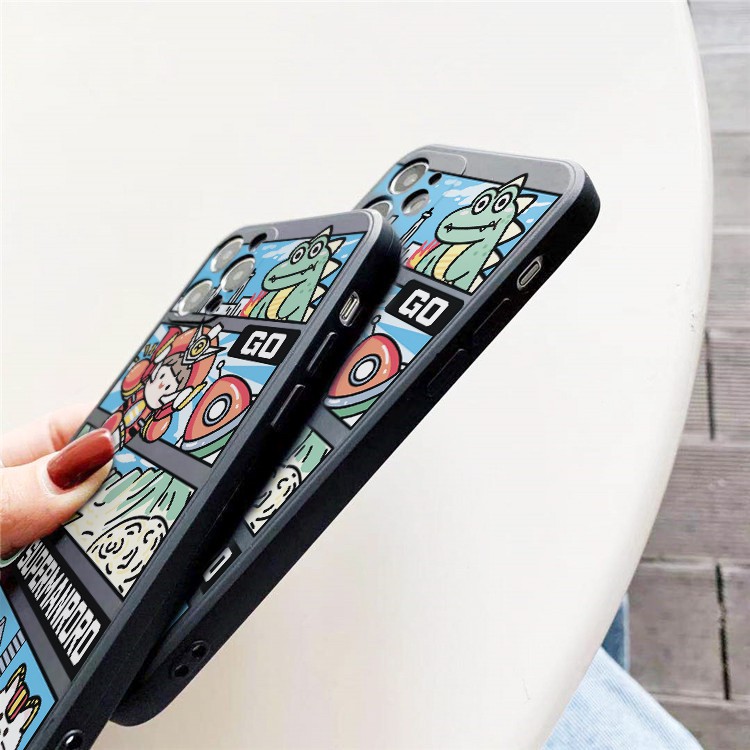 Ốp lưng iphone cạnh vuông Super Roro dành cho ip 6/6plus/6s/6splus/7/7plus/8/8plus/x/xr/xs/11/12/pro/max/mini - e35