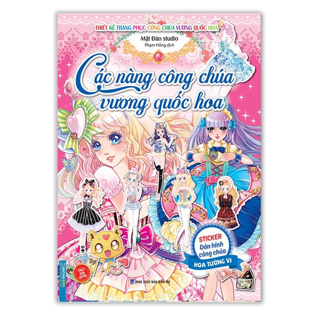 Sách - Combo 2c - STICKER Các nàng công chúa vương quốc hoa -  hoa tường vi &amp; hoa tuy líp