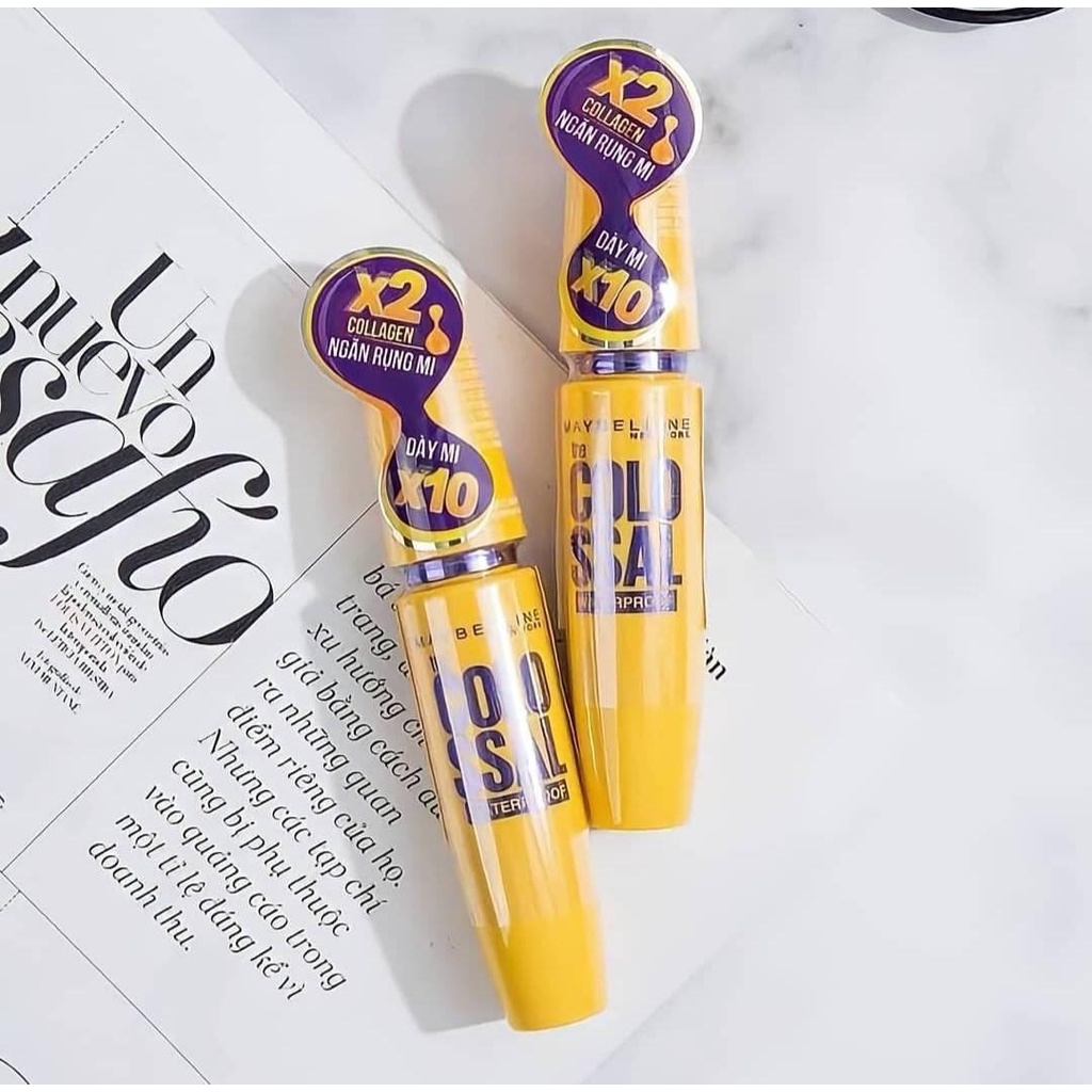 Mascara dưỡng mi Maybelline vàng làm dày mi | BigBuy360 - bigbuy360.vn