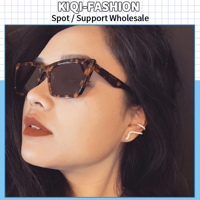 (KIQI-FASHION) COD Kính Mát Hình Mắt Mèo Chống Tia Uv400 Phong Cách Retro Thời Trang Cho Nữ