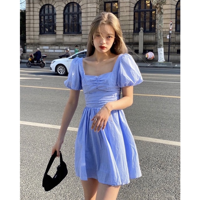 ĐẦM CARO XANH TAY PHỒNG