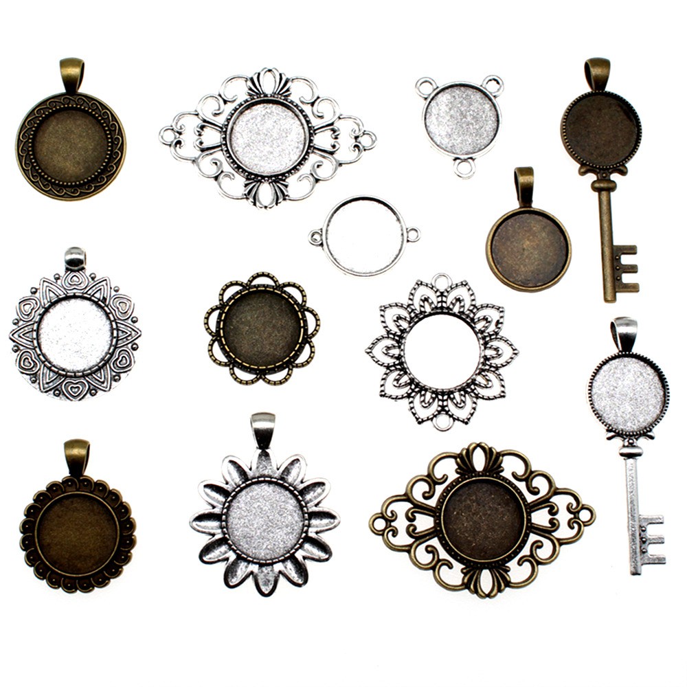 CHARMS Mặt Dây Chuyền Hình Chìa Khóa Tròn 18mm