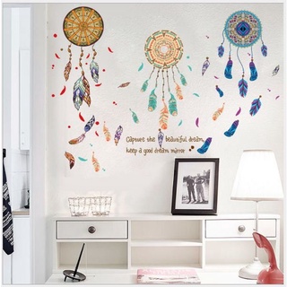 DECAL DÁN TƯỜNG LÔNG VŨ THỔ CẨM