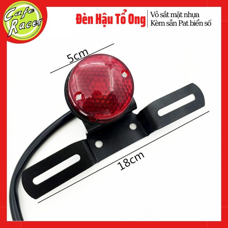 Đèn hậu xe máy CAFE RACER cụm đèn đuôi tô ong kèm sẵn pad gắn biển giá rẻ dùng độ xe Win honda67