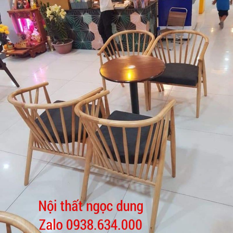 bàn ghế sofa gỗ cafe