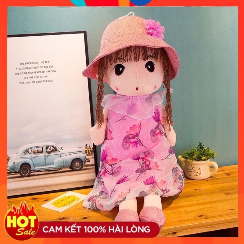 Búp Bê Váy Xuông Hoa Hồng Cao Cấp 45cm và 60cm