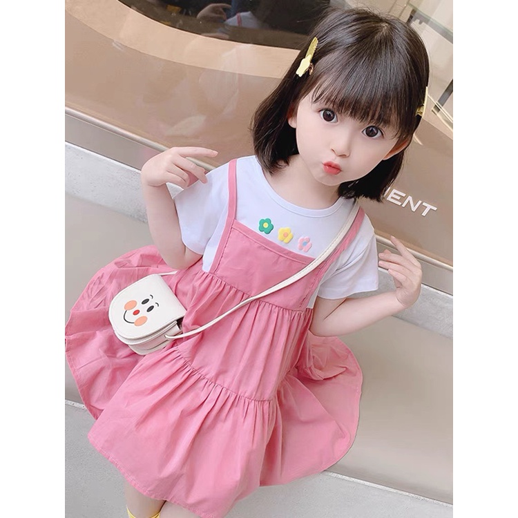 Váy bé gái từ 8-18kg - đầm bé gái chất liệu cotton phối đũi siêu mềm mát