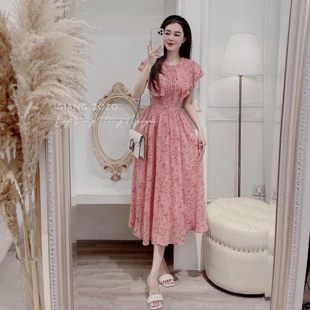 Váy hoa cánh tiên hồng, váy maxi hồng xinh xắn | WebRaoVat - webraovat.net.vn