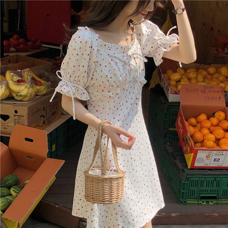 Váy Hoa Nhí, Đầm Nữ Dáng Xòe Chiết Eo Nhẹ Nhàng Nữ Tính SIXTEEN. | BigBuy360 - bigbuy360.vn