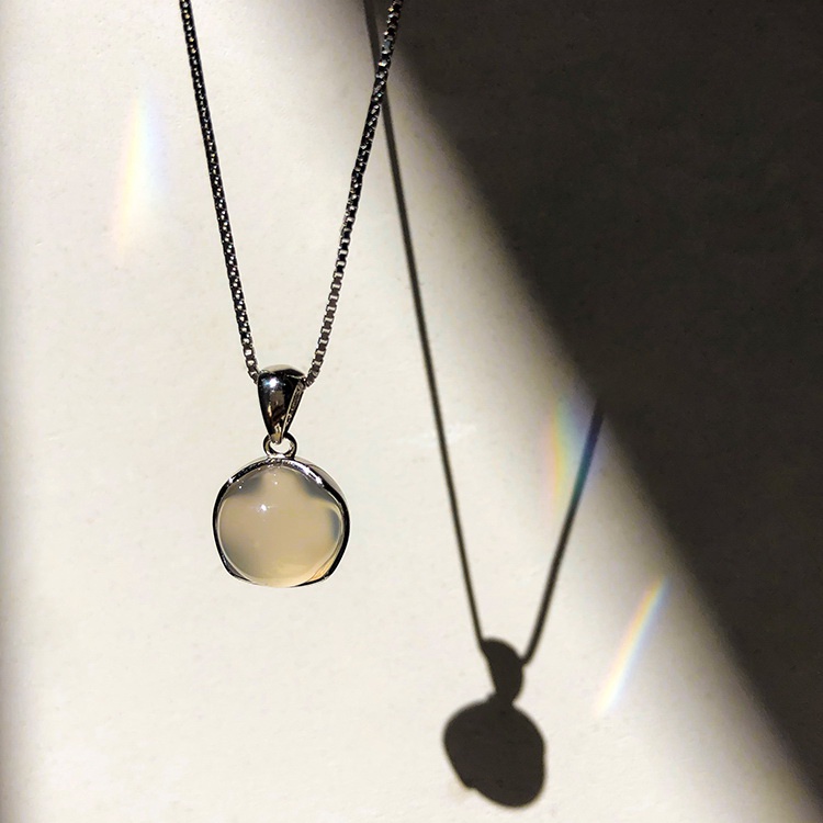 Vòng cổ Mặt Đá chalcedony Thời Trang Cho Nữ