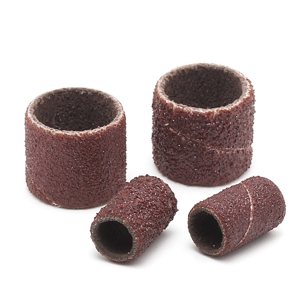Bộ 10 đầu giấy nhám 12.5mm kèm trục 3.17mm cho máy khoan mài móng
