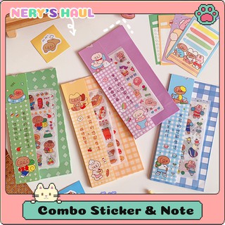 Combo set 35 món bullet journal dễ thương ( sticker, note, lomocard,...)