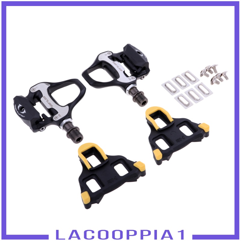 [LACOOPPIA1]Road Bike Self-Locking  RD2 Pedals Clipless Racing Bicycle Pedal with Cleats