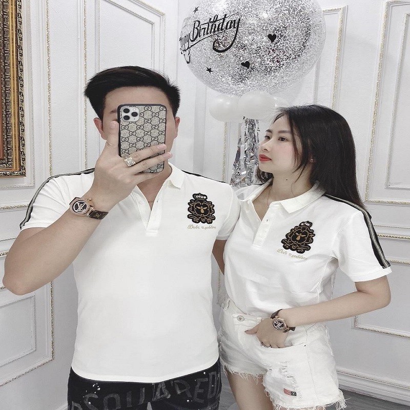 Áo cặp, áo đôi tình yêu, áo thun nam nữ MURADFASHION, Áo thun nam cổ bẻ ngắn tay cao cấp ATT08