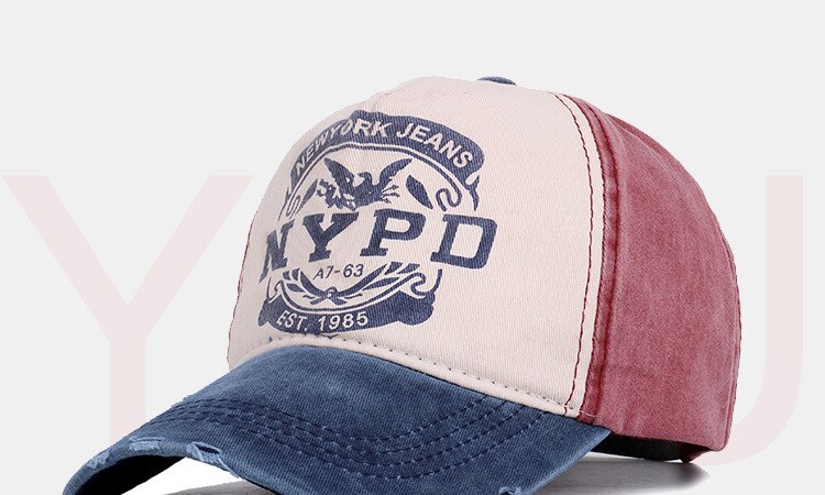 Mũ lưỡi trai vải cotton đã giặt in họa tiết Baseball cap 1985 có thẻ điều chỉnh cho nam và nữ