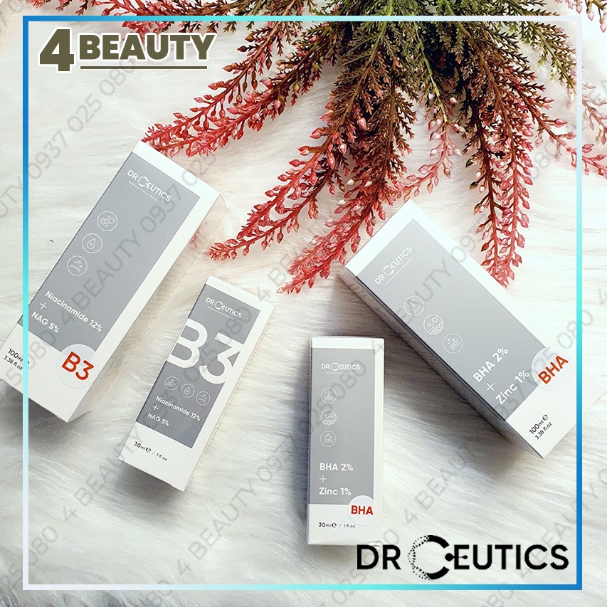 Serum Niacinamide 12% + NAG 5% - Serum B3 DrCeutics Giảm Thâm Sáng Da Kiềm Dầu - 30ml