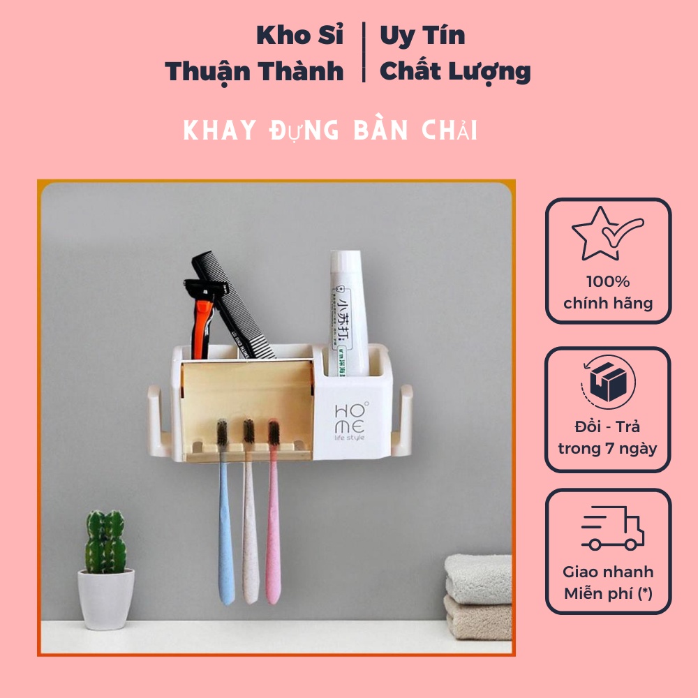 Khay đựng bàn chải đánh răng dán tường tiện lợi (KHOSKHOSI)