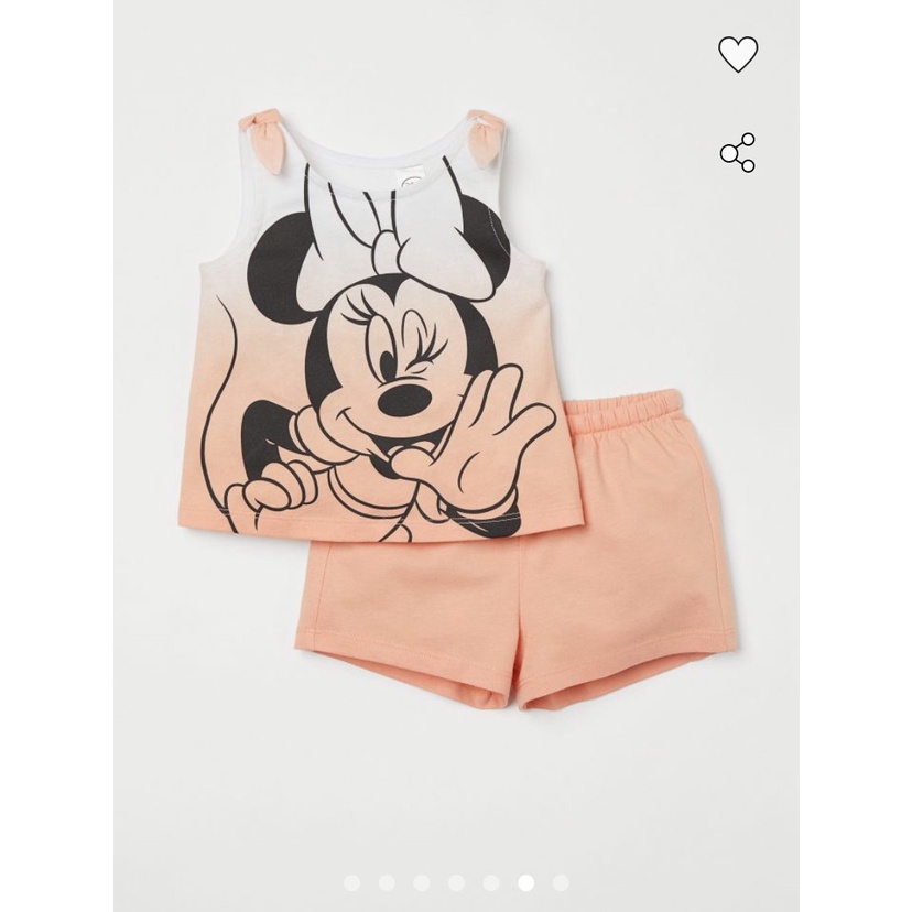 Bộ ba lỗ HM cotton cho bé gái xinh xắn