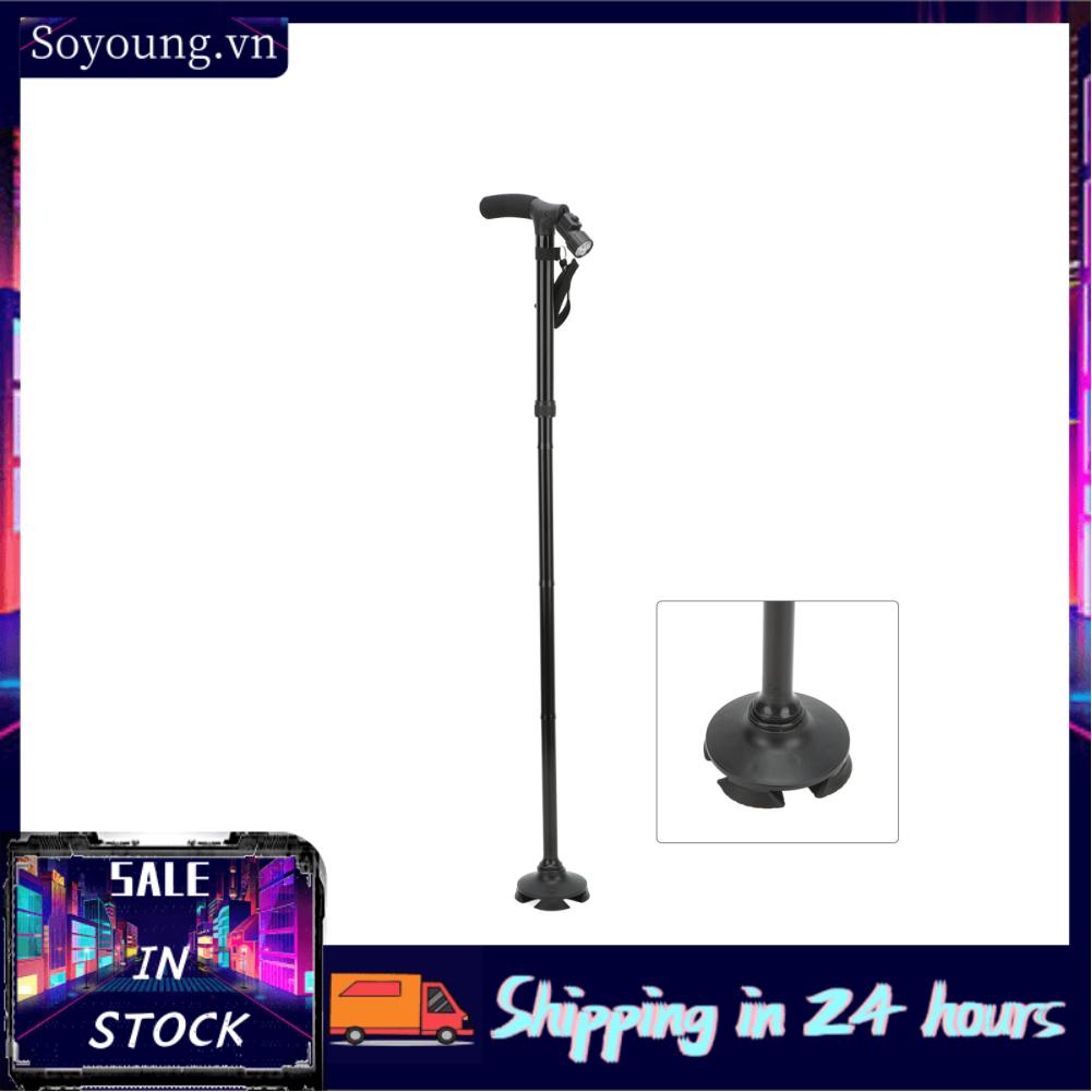 Soyoung Folding Waking Cane Hand Walking Stick Foldable with Led Light for Elderly Men Women