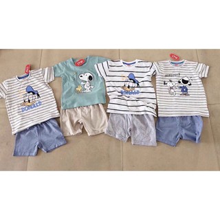 Bộ thun Cotton Xuất Nhật Muji cho bé trai size từ 2-5 (8-16kg)