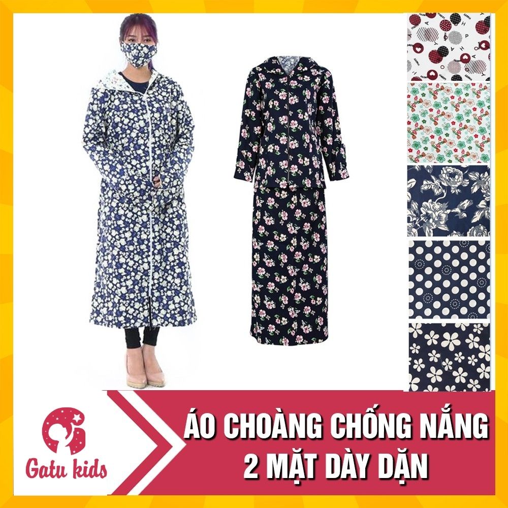 Áo chống nắng 2 mặt toàn thân kèm khẩu trang