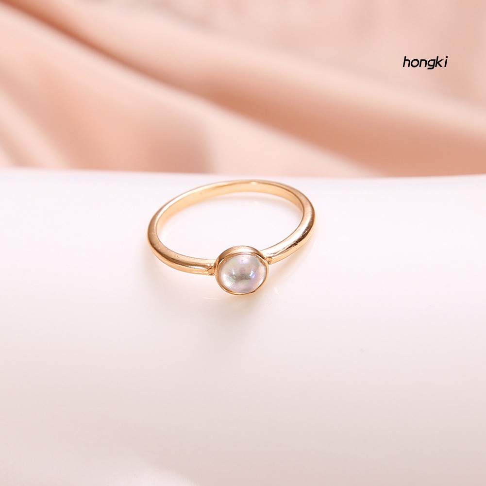 Nhẫn Hợp Kim Đính Ngọc Trai Nhân Tạo Thời Trang Dành Cho Nữ