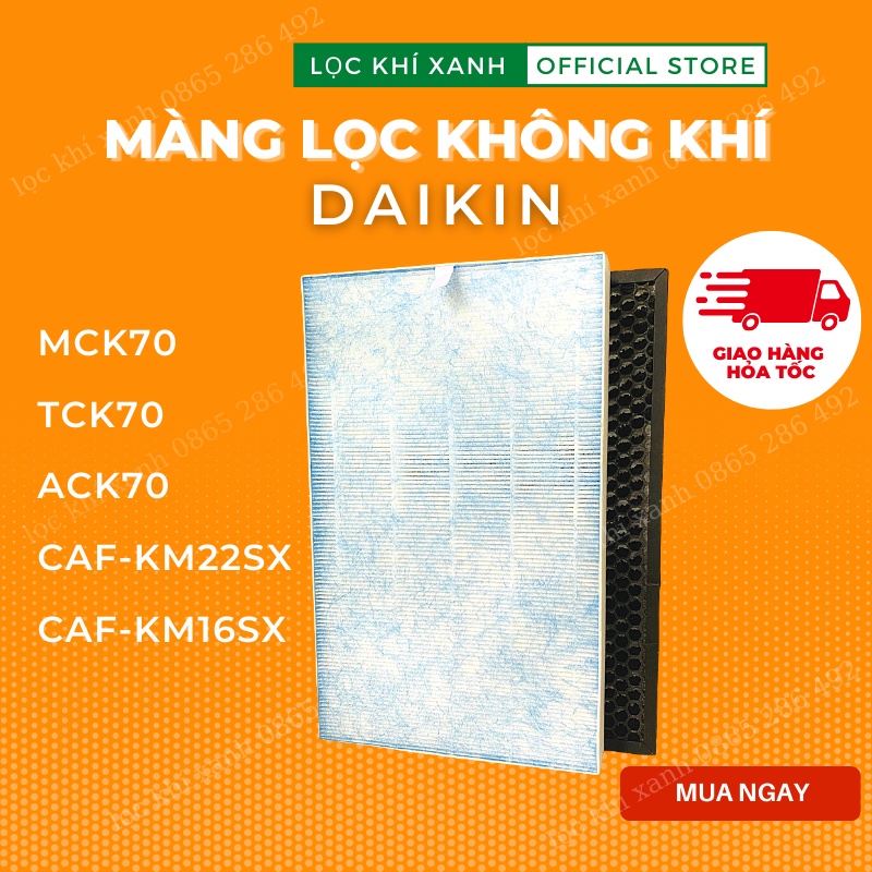 Màng lọc Hepa Daikin MCK70, Daikin TCK70, Daikin ACK70. Màng than hoạt tính. Màng mới 100% khử mùi diệt khuẩn
