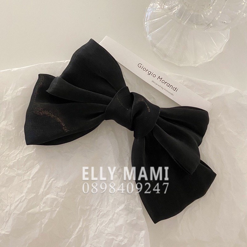 Nơ Kẹp Tóc Bản To Kiểu Cánh Bướm Thiết Kế Cao Cấp ( Kèm Ảnh Thật )