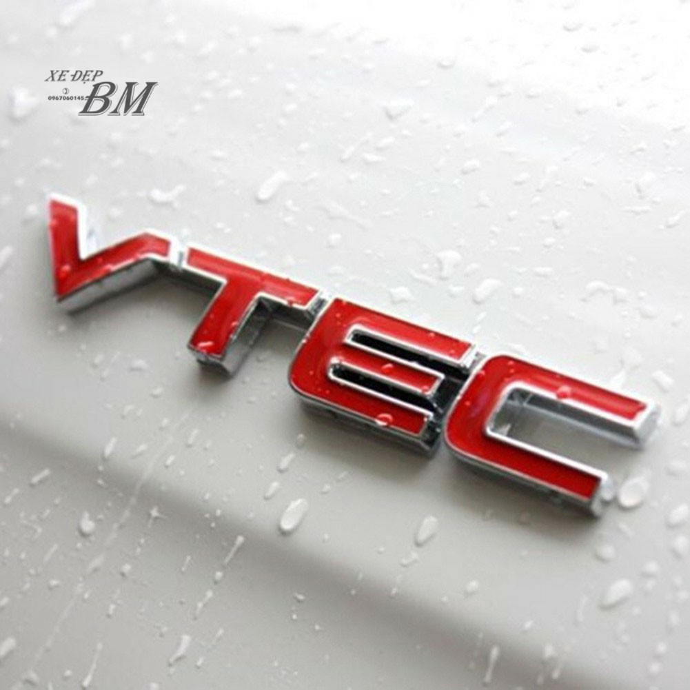 chữ VTEC kim loại dán xe hơi Honda