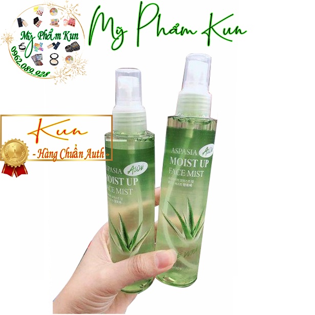 Xịt khoáng lô hội Aspasia Moist Up Face Mist Hàn Quốc 150ml khoáng nha đam dưỡng trắng da chính hãng