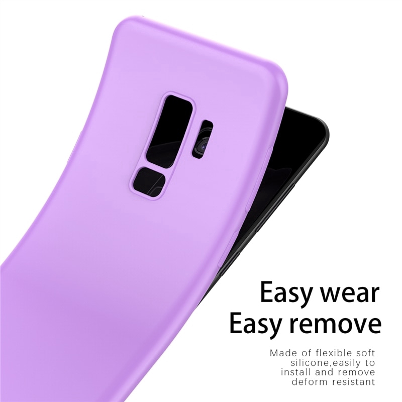 Ốp điện thoại silicone màu trơn dành cho Samsung Galaxy S6 S7 edge S8 S9 S10 Plus S10e 5G