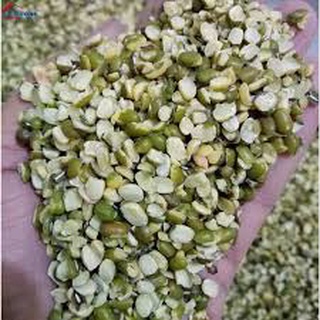 Hạt đỗ xanh / hạt đậu xanh vỡ còn vỏ nguyên chất