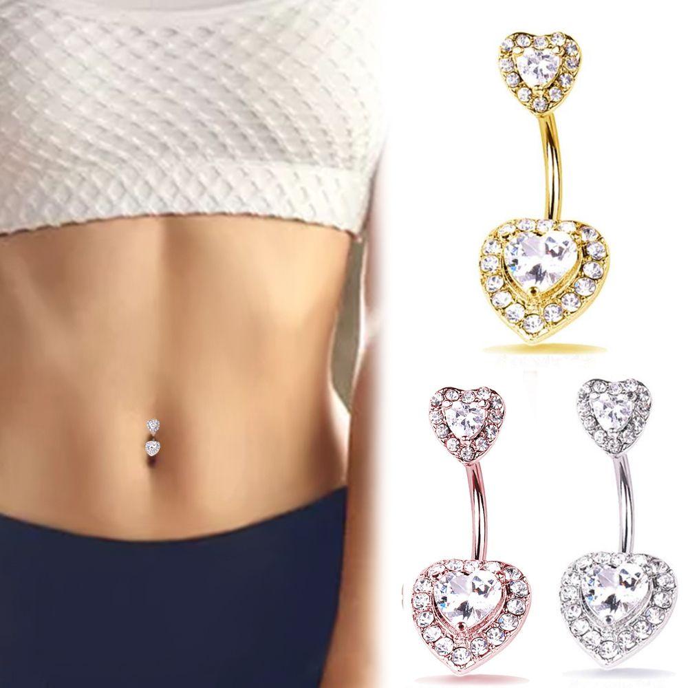 Nút Bụng MAXG Mới|Nhẫn Đính Đá Zircon Sang Trọng|Khuyên Xỏ Cơ Thể Thời Trang Cá Tính