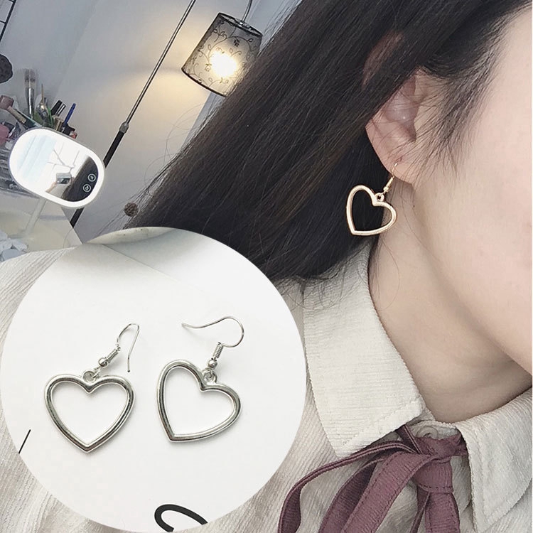SUXI Bông Tai Hình Trái Tim Phong Cách Hàn Quốc