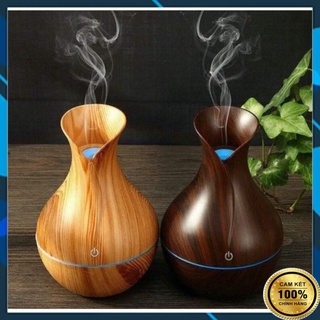 Máy Xông Tinh Dầu Phòng Ngủ Hoa Tulip 330ml - Tặng Tinh Dầu, Máy Khuếch Tán Tinh Dầu Tạo Ẩm Thơm Nhà