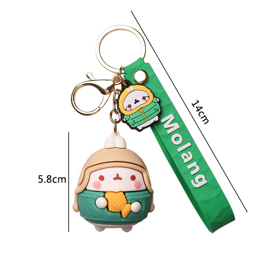 Móc chìa khóa làm từ PVC thiết kế hình búp bê hoạt hình dễ thương